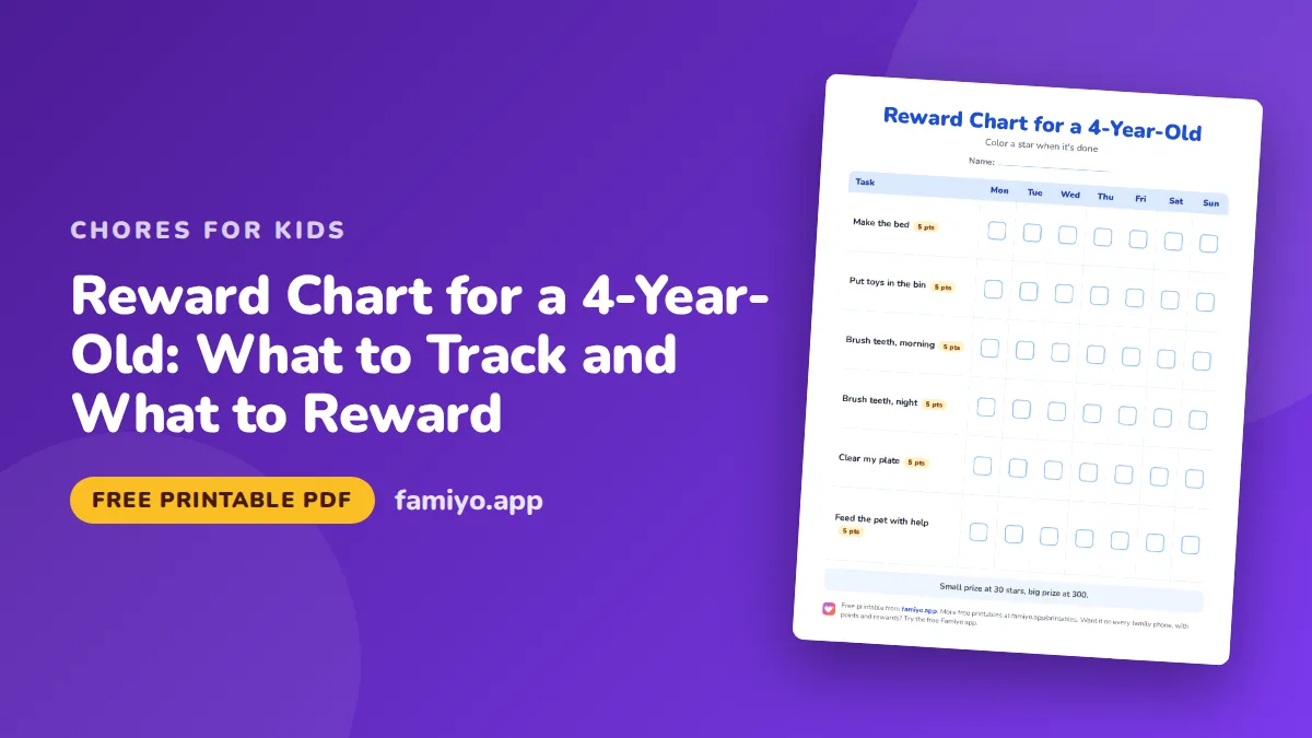 Itworks Chart Reward Chart for a 4-Year-Old: What to Track and What to Reward | Famiyo